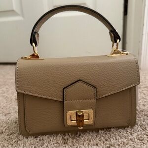 New With Tags Made in Italy Genuine Leather Top Handle Crossbody